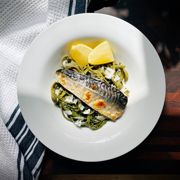 Sea Spaghetti With Pesto And Mackerel