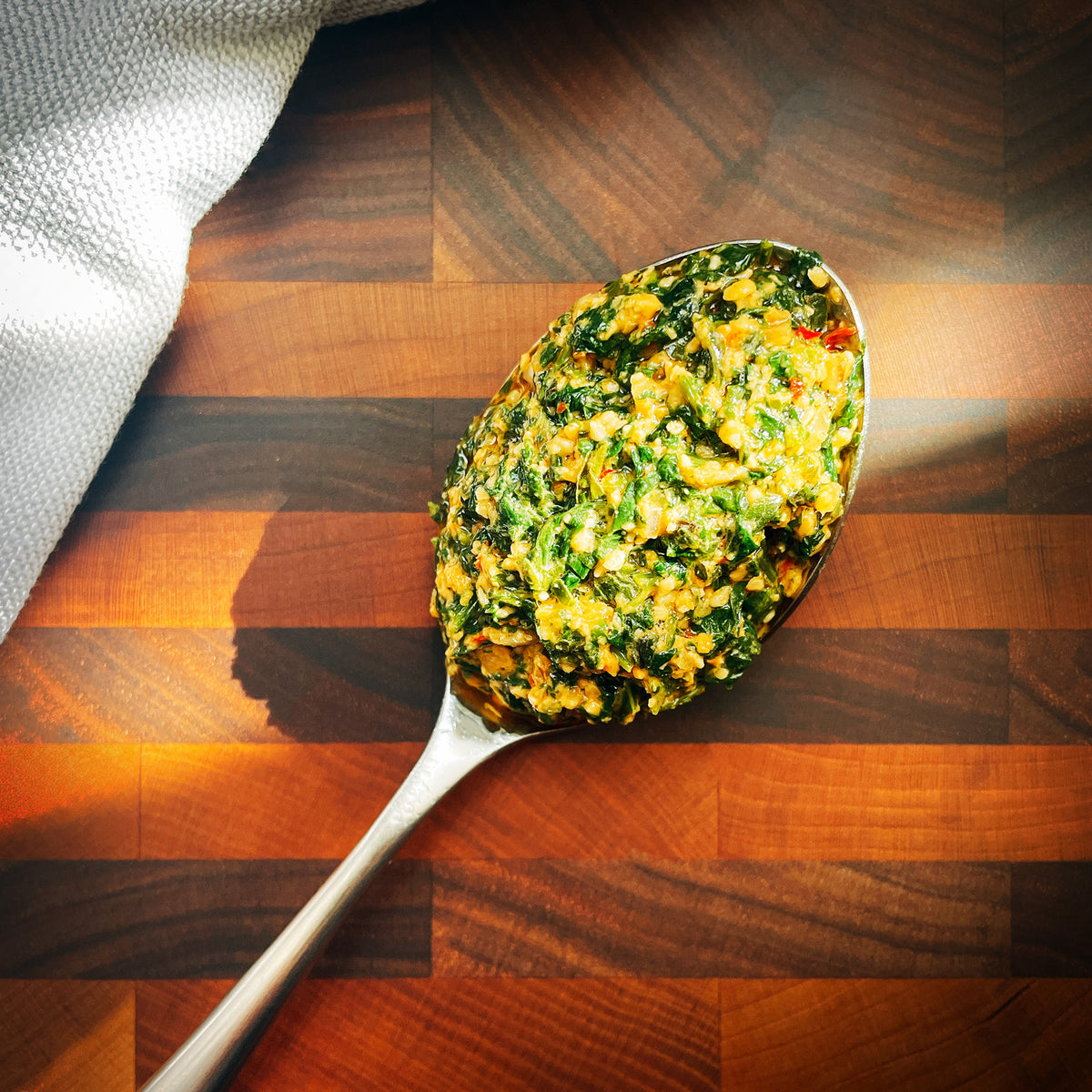 A spoonful of pesto